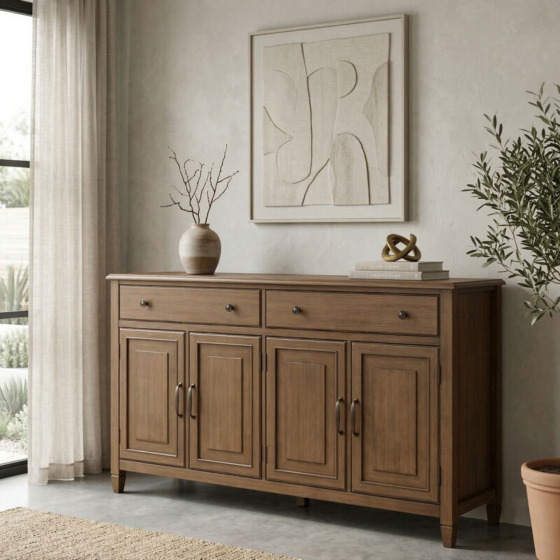 Simpli Home Connaught Large Sideboard Buffet Storage Cabinet image number 1