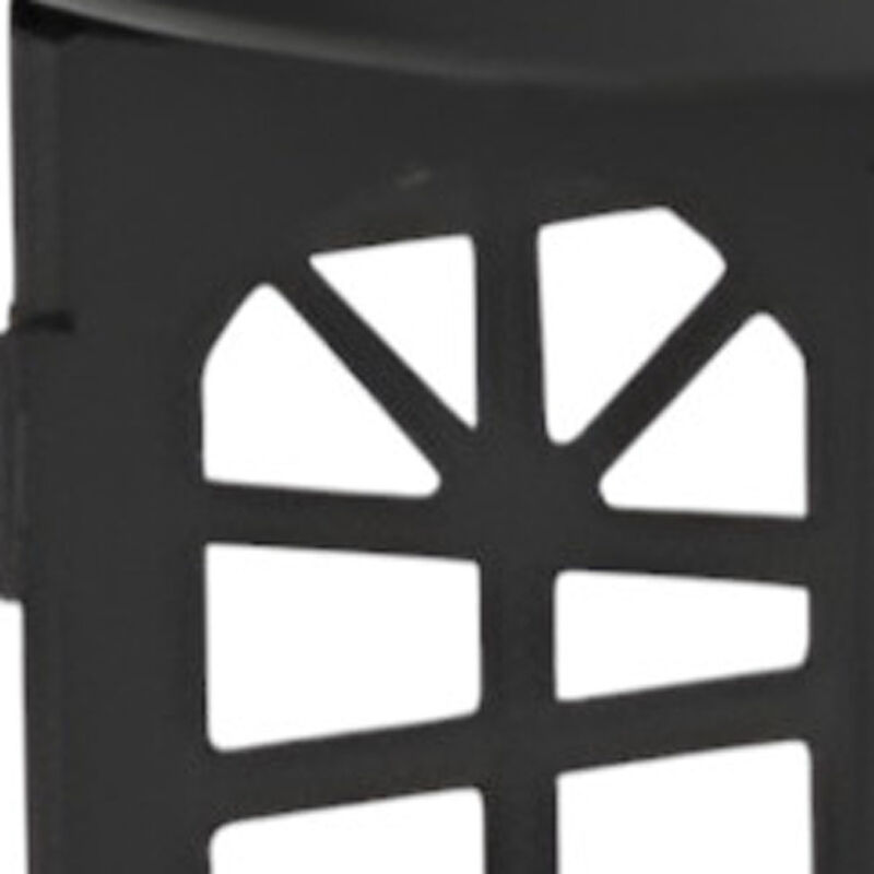 HomeRoots Set of Two Black Metal Celestial Tabletop Lantern Candle Holders image number 4