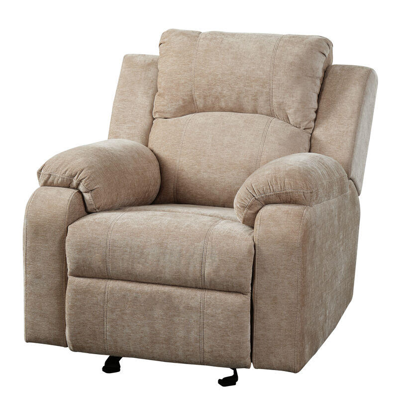 Manual Adjustable Recliner Chair, Chenille Upholstered Recliner with Adjustable Backrest, Indoor Lounge Armchair image number 5