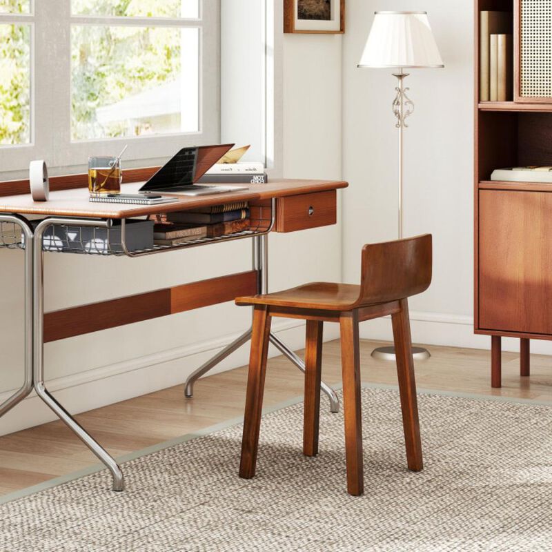 Hivvago Wood Dining Chair Set of 2 Farmhouse Kitchen Dining Room Chairs Mid-Century Modern Armless Side Chairs