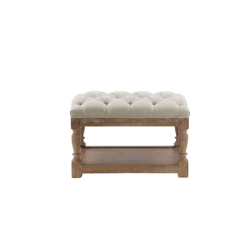 Pangea Home Z-Athena Stool White And Linen