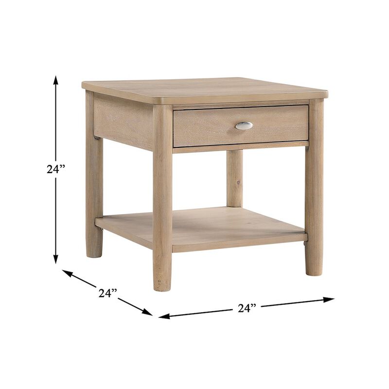 Lexicon Myrna Asian Hardwood End Table in Natural