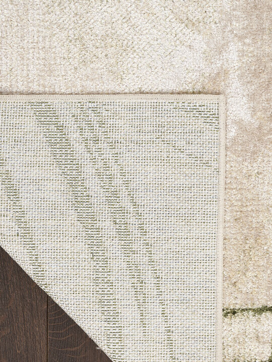 Astra Machine Washable ASW14 Beige/Green 4' x 6' Rug