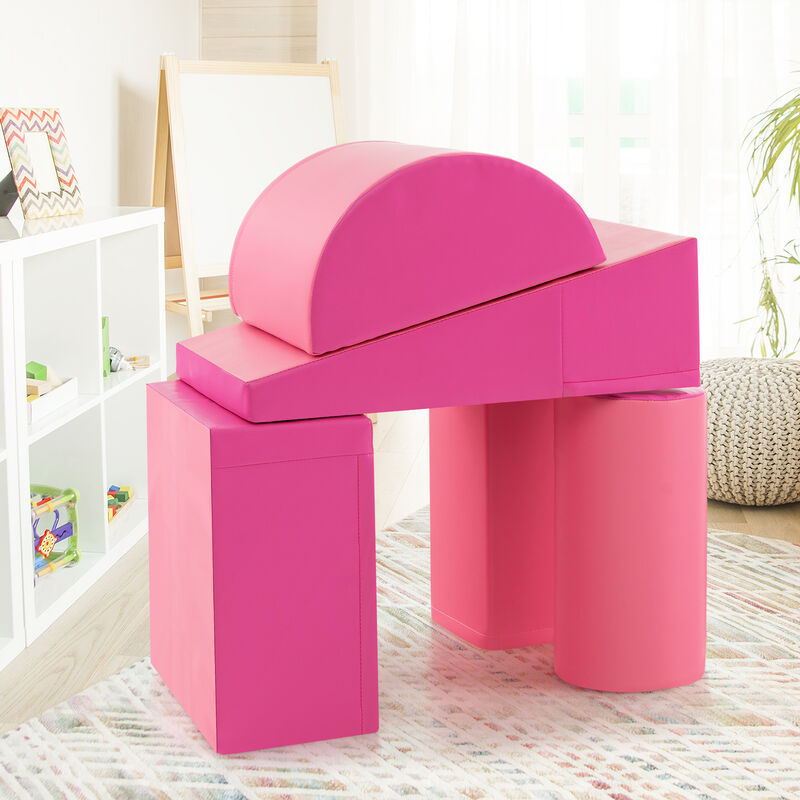 5-Piece Modular Climbing and Crawling Foam Playset for Kids