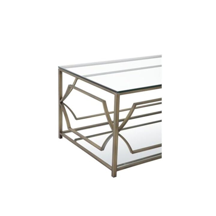 Pangea Home Z-Edward Rect Coffee Table Brass