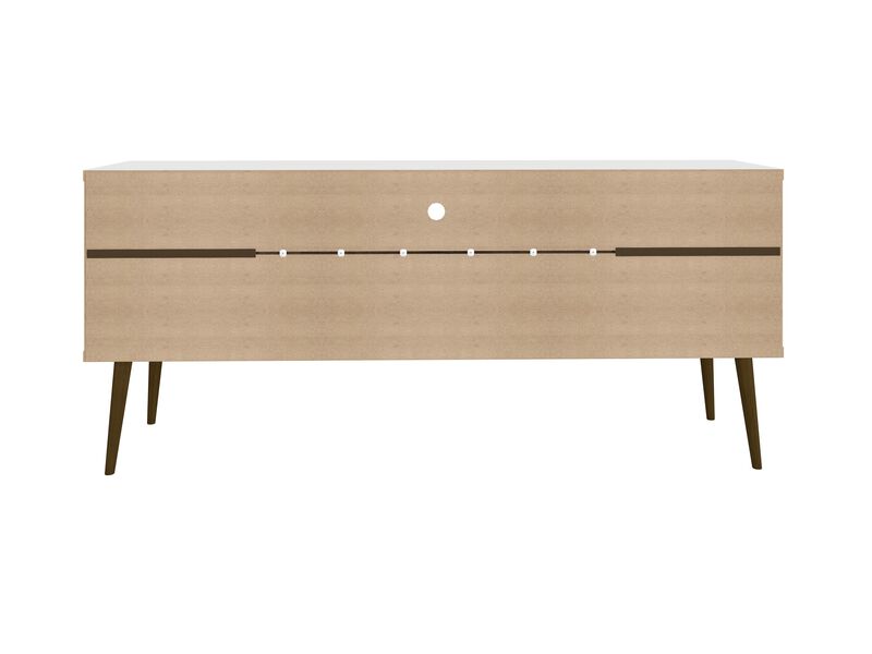 Bradley Brown and White TV Stand