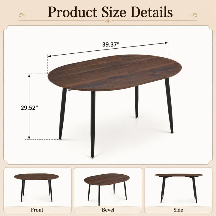 GOODSILO Extensible Multi-Functional Table with Sturdy Wood Legs for Dining, Office, and Coffee Use, 100/140/180cm