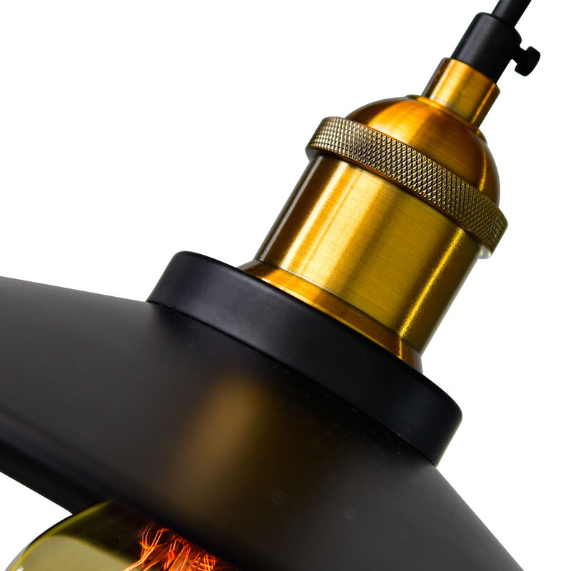 Brave 1 Light Down Mini Pendant With Black Finish