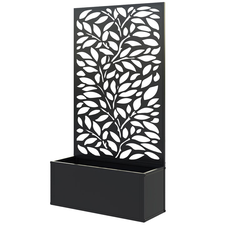 Hivvago Wall-Mountable Garden Planter with Trellis
