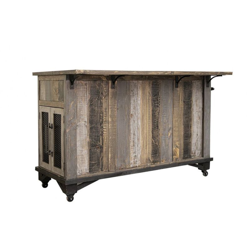 Crafters and Weavers Greenview Loft Rustic Modern Kitchen Island