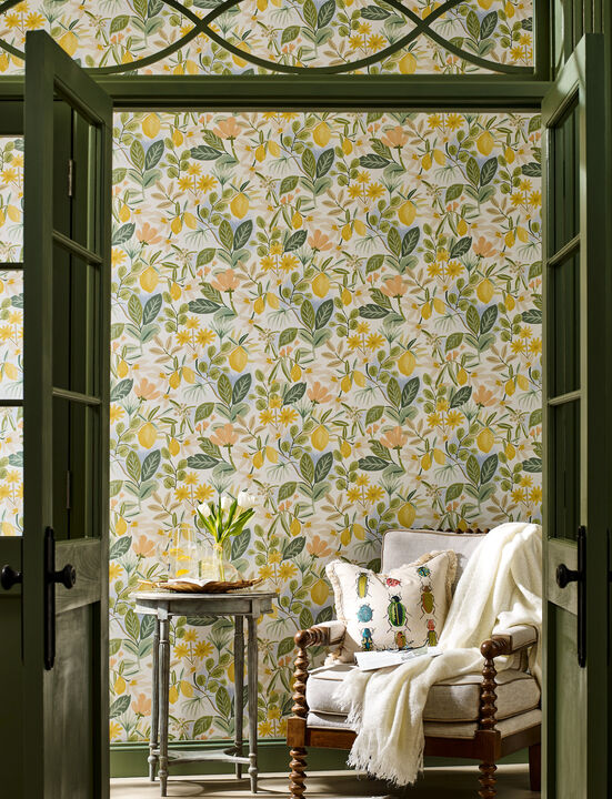 Amalfi Pink & Green Peel & Stick Wallpaper