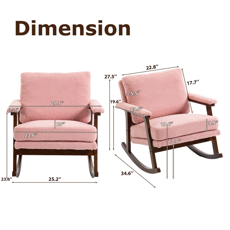 Cumsko Solid Wood rocking chair image number 9