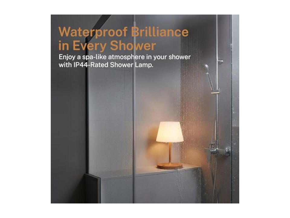 Rechargeable Cordless Waterproof Shower Lamp For Bathroom Office Desk 5000mAh