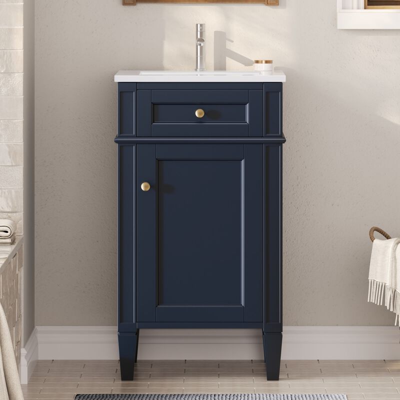 Freestanding Single Bathroom Vanity Set image number 4