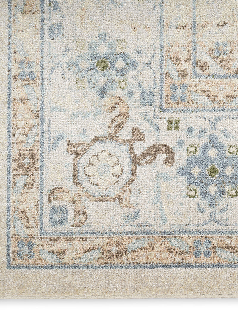 Astra Machine Washable ASW13 Ivory/Blue 3'3" x 5' Rug