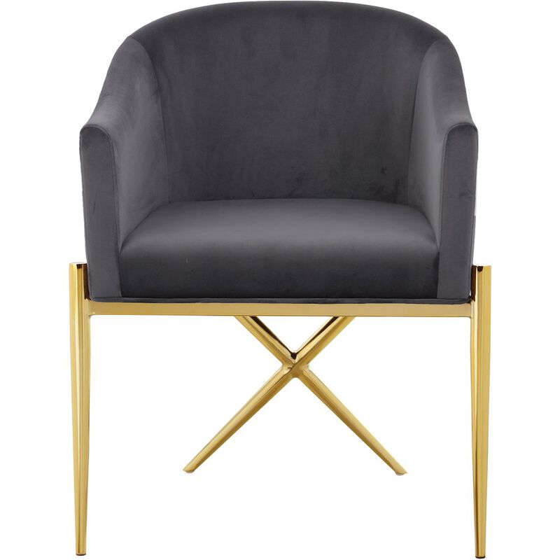 Meridian Furniture Xavier Grey Velvet Dining Chair