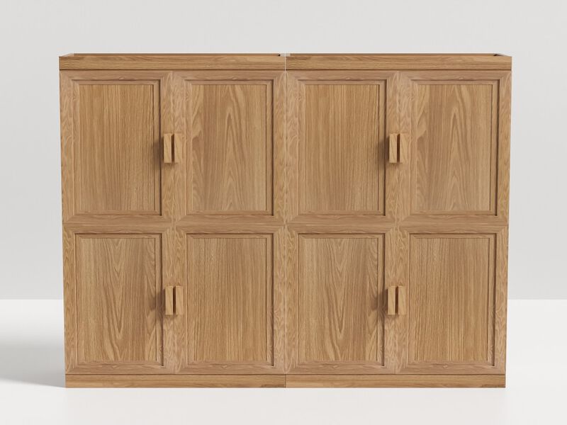 62" High Wood Grain Decorative Storage Cabinet with Sufficient Space for 12 Shelves image number 0