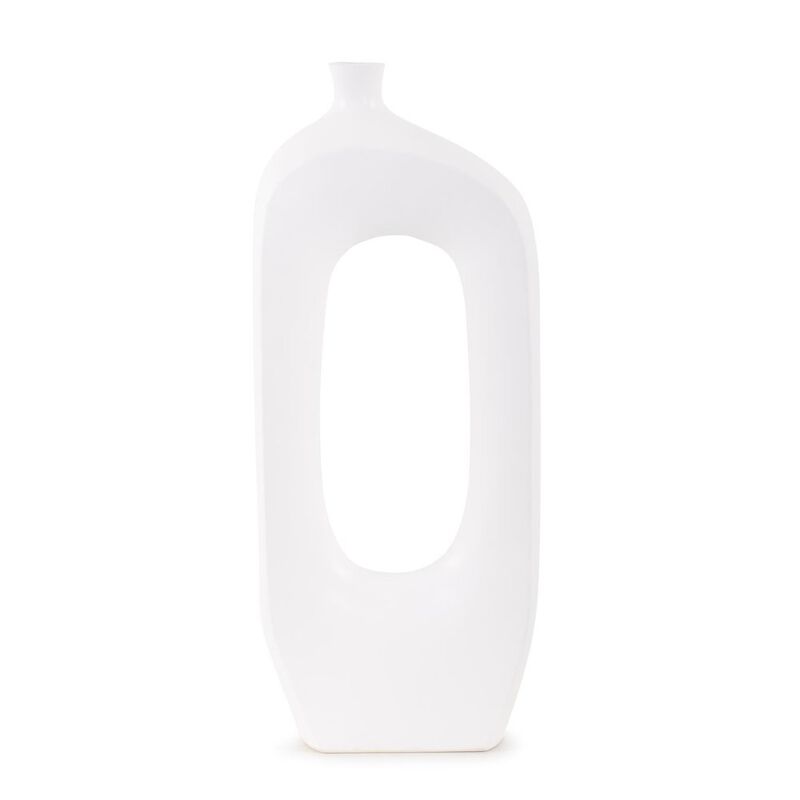 Howard Elliott Hayden White Contemporary Ceramic Vase image number 0
