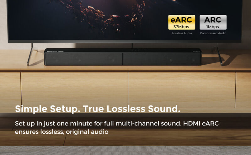 ULTIMEA Poseidon M60 Boom 5.1ch Dolby Atmos Sound System, 340W Peak Power, 5 Full-Range Drivers, Wired Subwoofer image number 8