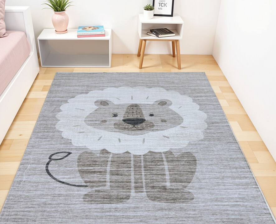 HomeRoots Juvenile Animals Youthful Area Rug