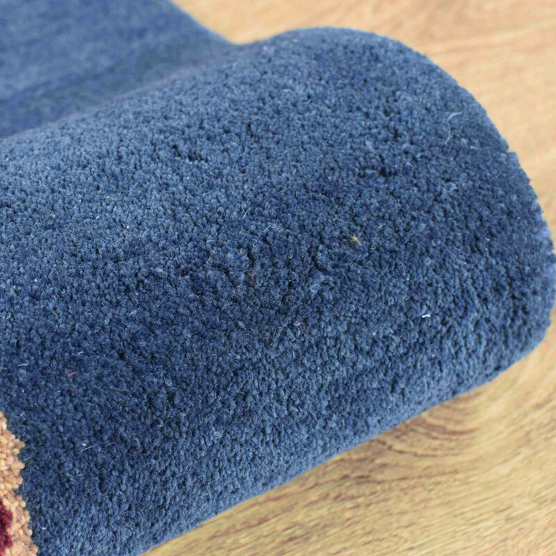 RUGSOTIC CARPETS HAND TUFTED WOOL ECO-FRIENDLY AREA RUGS  - 5'x8', Rectangle Shape, Charcoal, Floral Modern Design, High Pile Thick Handmade Anti Skid Area Rugs for Living Room, Bed Room (K03069)