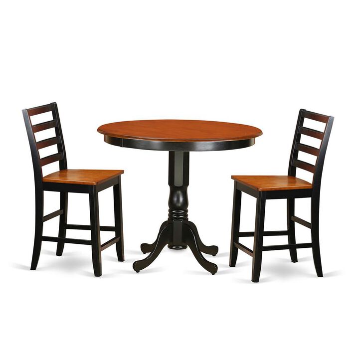 3 PC counter height Dining set - high Table and 2 Dining Chairs.