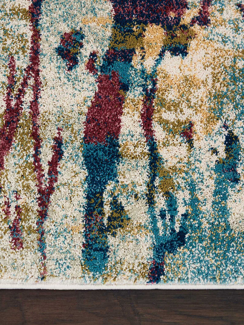 Fusion FSS10 Cream/Multicolor 5'3" x 7'3" Rug