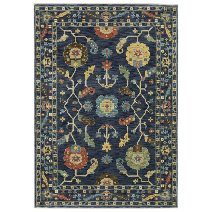 HomeRoots Oriental Area Rug With Fringe