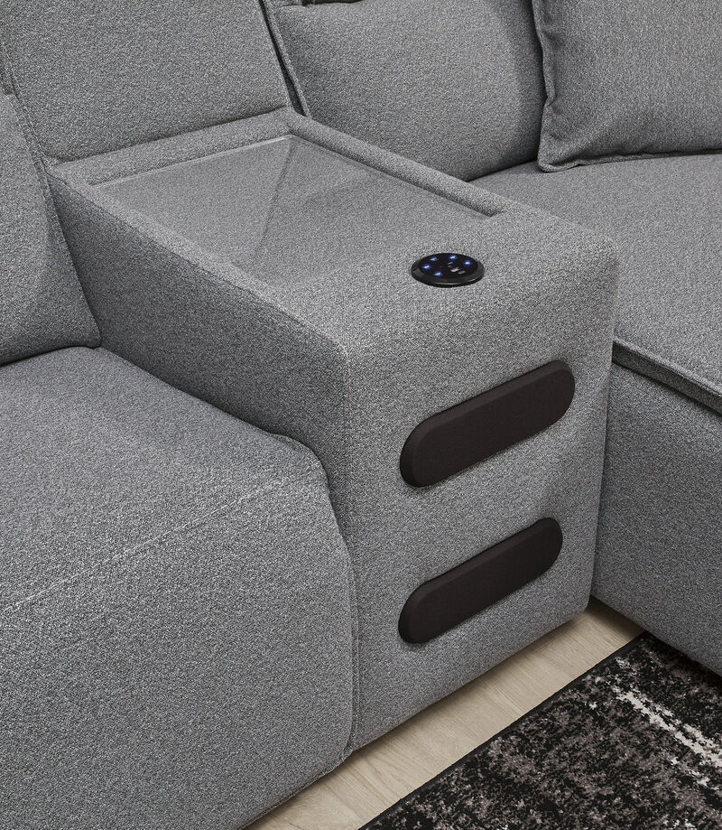 ModMax II 3-Piece Power Reclining Sectional with Chaise and Audio Console image number 4