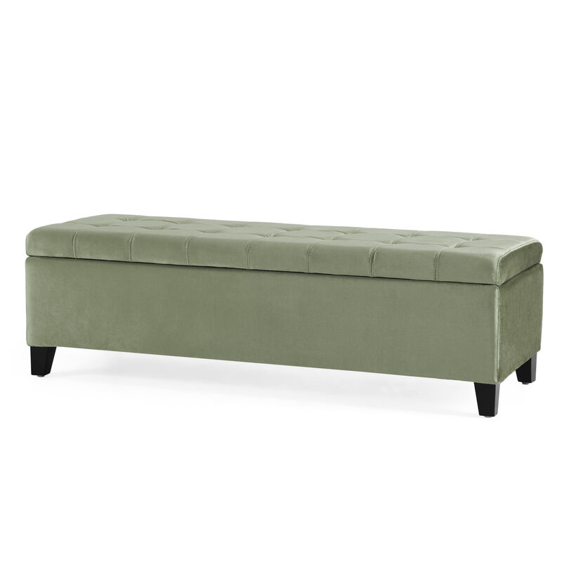 Merax Storage Ottoman,Rectangular Ottoman Bench,Upholstered Storage Bench image number 0