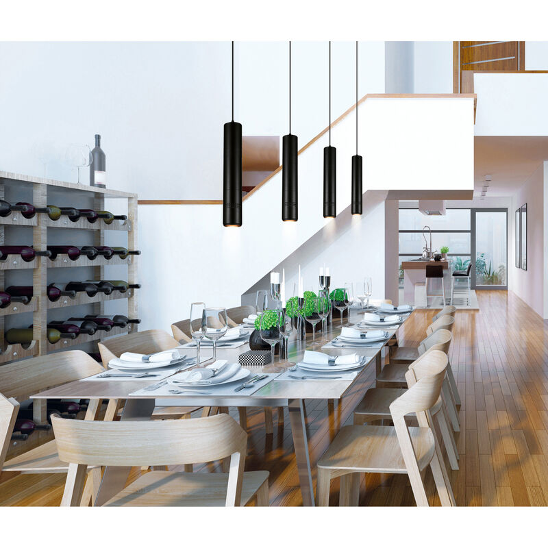 Stowe LED Down Mini Pendant With Black Finish