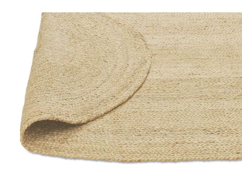 Amber Natural Braided Oval Jute Rug image number 10