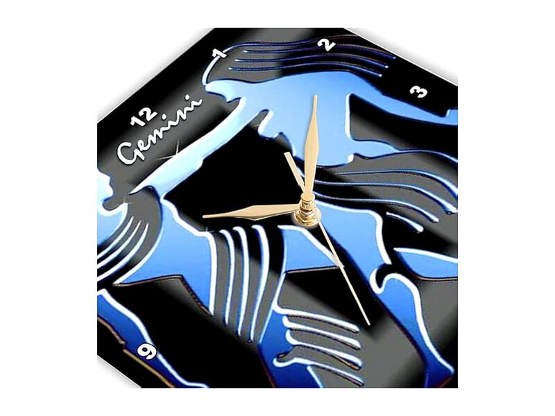 Gemini Zodiac Sign Wall Clock 10 Inch Home Decor image number 3