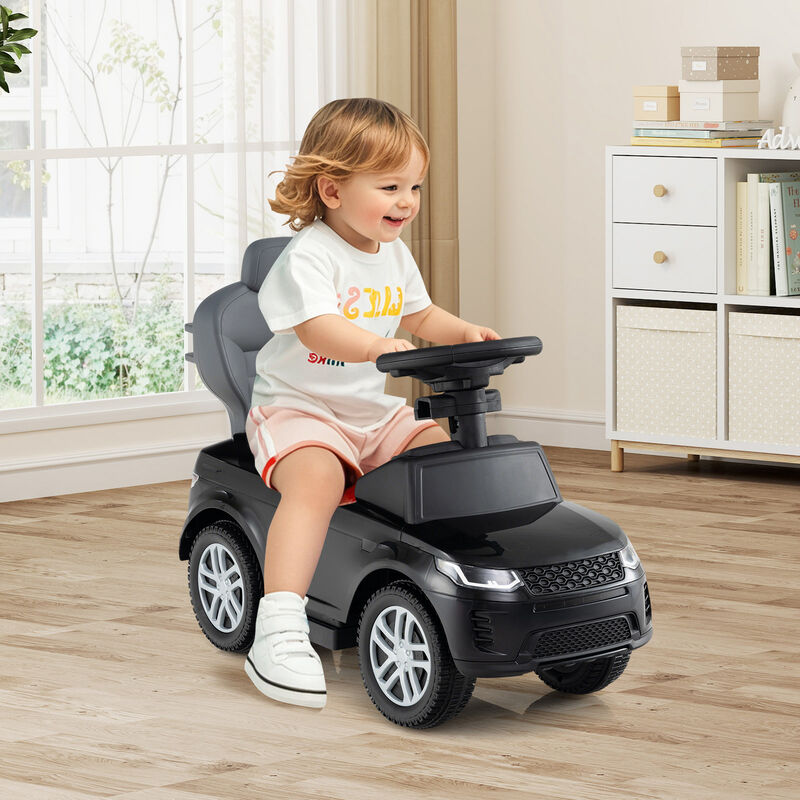 3 in 1 Baby Push Car with Safety Guardrail and Handle for Toddler Indoor Play image number 7