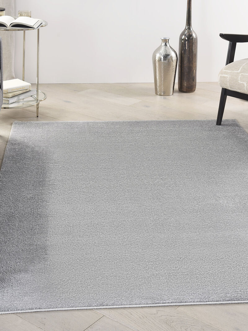 Nourison Essentials NRE01 Silver/Gray 5' x 7' Rug image number 7