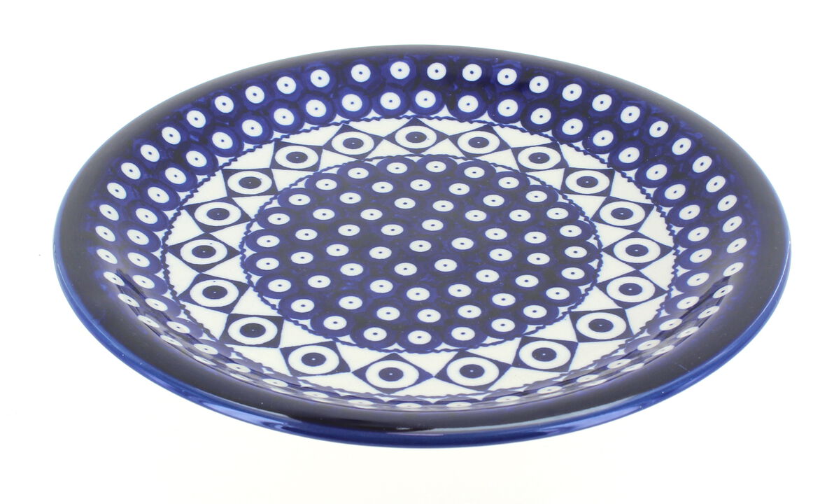 Blue Rose Polish Pottery Cobalt Dinner Plate