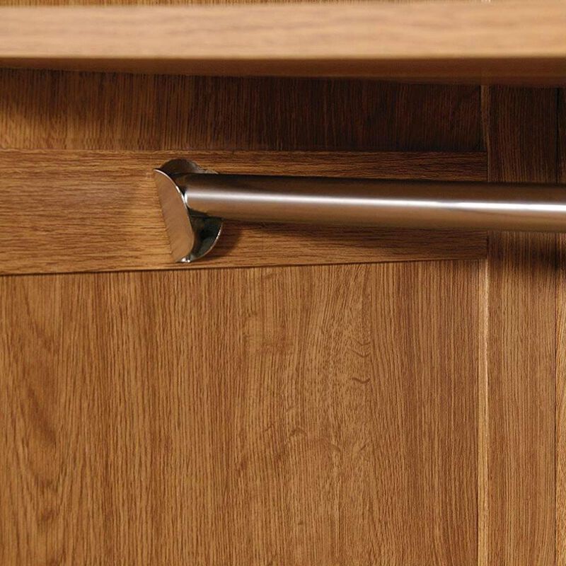 Hivvago Bedroom Wardrobe Cabinet Storage Closet Organizer in Medium Oak Finish