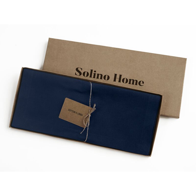 Christmas Cotton Linen Plain Table Runner - Dru, Solino Home