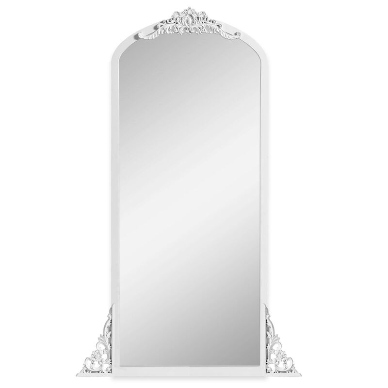 HomeRoots 67" White Solid Wood Framed Full Length Mirror image number 0