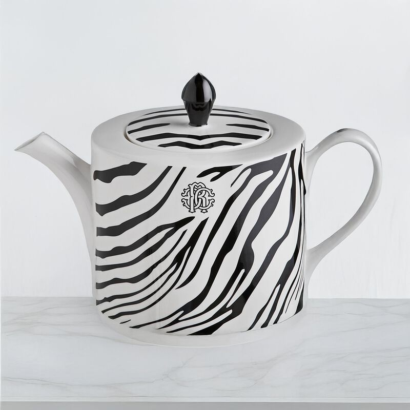 Tea Pot or Coffee Pot ZEBRAGE   diam. 4.75", H 4.5" image number 1