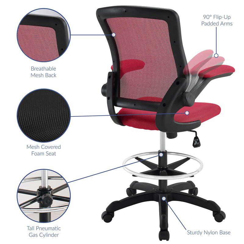 Modway Furniture - Veer Drafting Chair Gray image number 5