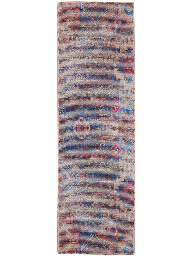 Machine Washable Series 1 SR106 Multicolor 2'2" x 12' Rug