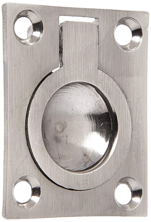 Deltana FRP175U15A 1 3/4-Inch x 1 3/8-Inch Solid Brass Flush Ring Pull
