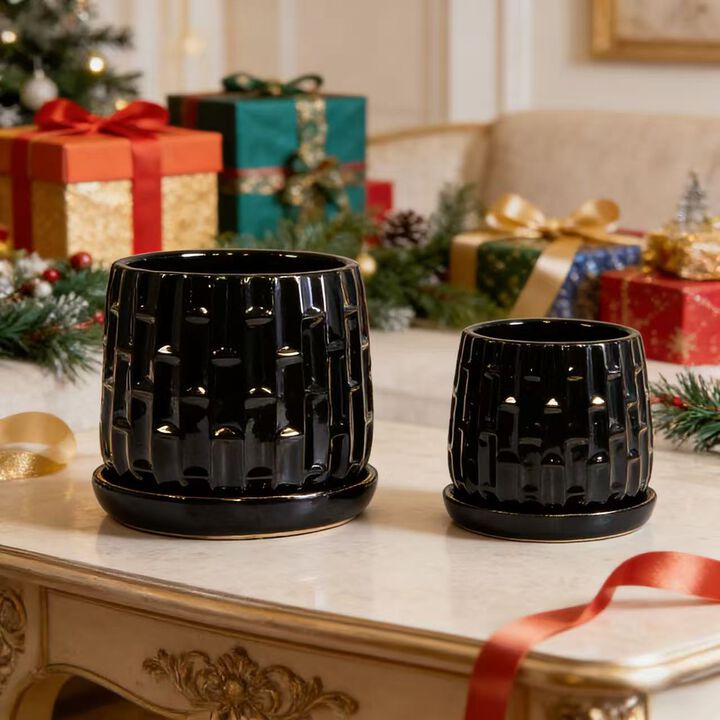 Tumsme Handmade Ceramic Planter Set