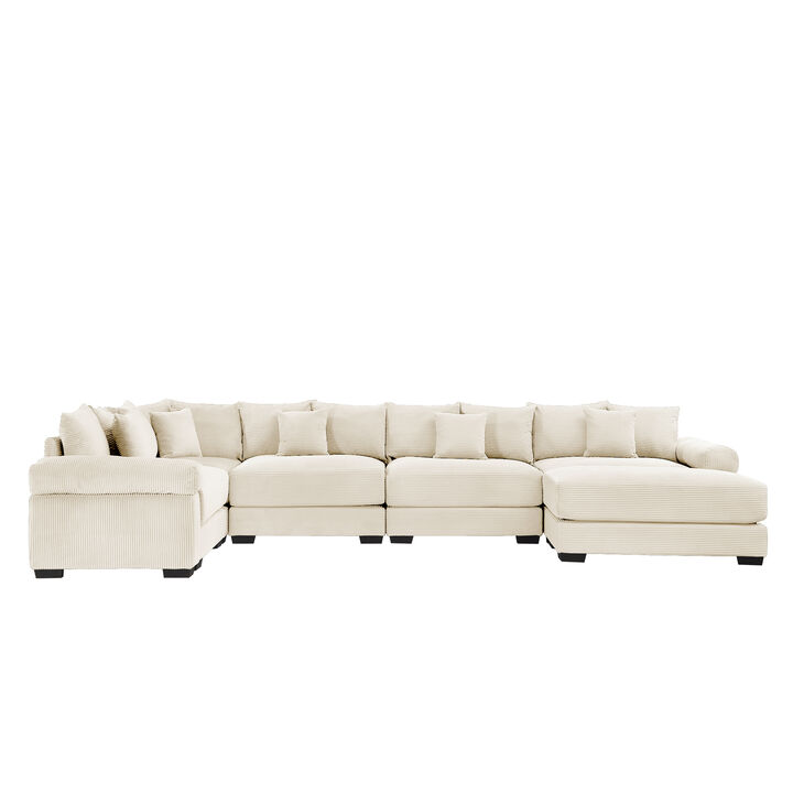 Meksik Oversized Cloud U‑Shape Modular Sectional Sofa