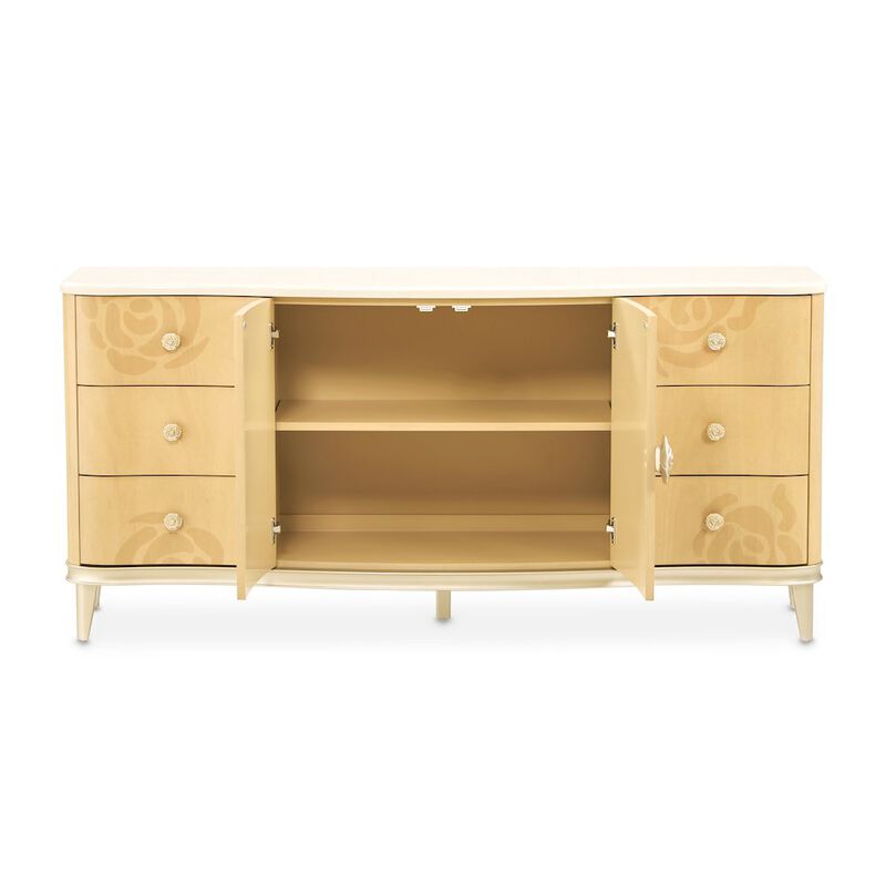 Michael Amini Camellia Field Dresser - Caramel image number 4