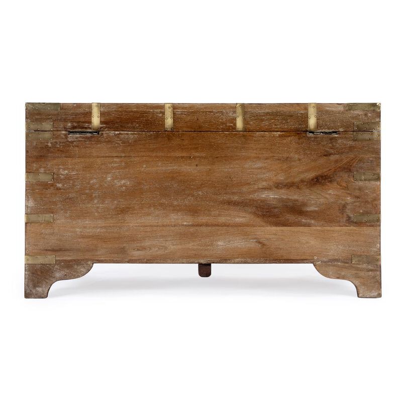 Butler Specialty Nador Hand-Painted Storage Trunk, Light Brown