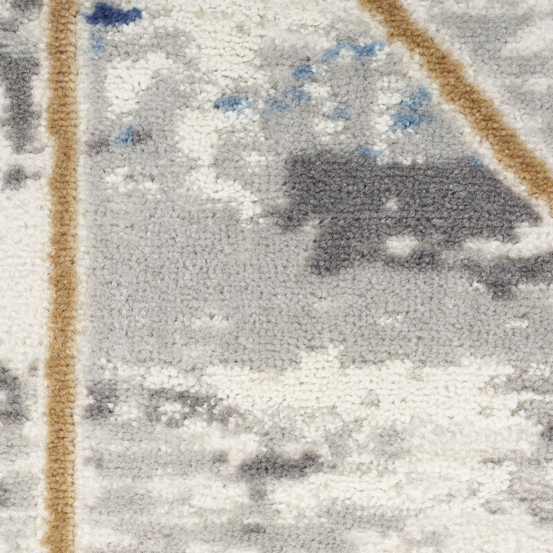 HomeRoots Geometric Non Skid Runner Rug image number 0