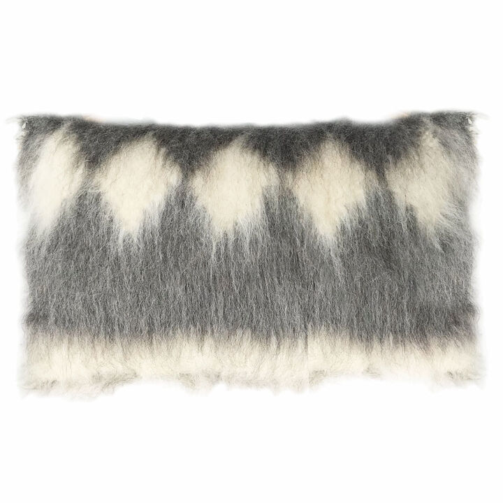 Diamond rectangle cushion grey