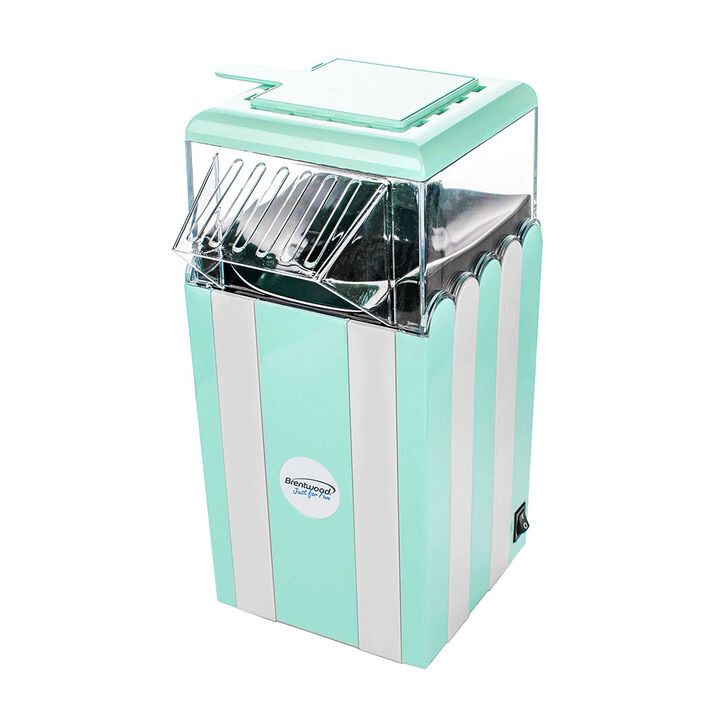 Brentwood Classic Striped 8 Cup Hot Air Popcorn Maker in Blue
